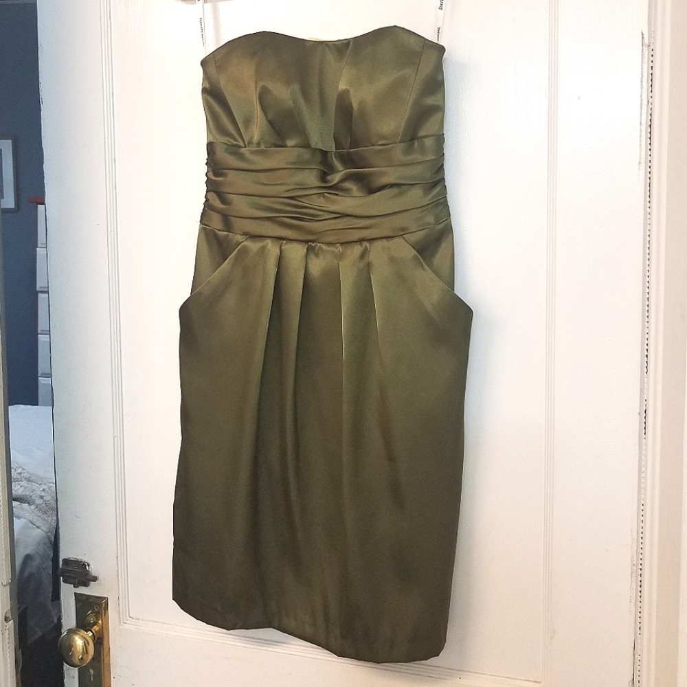 David's Bridal Charmeuse Dress w/ Pockets 83707